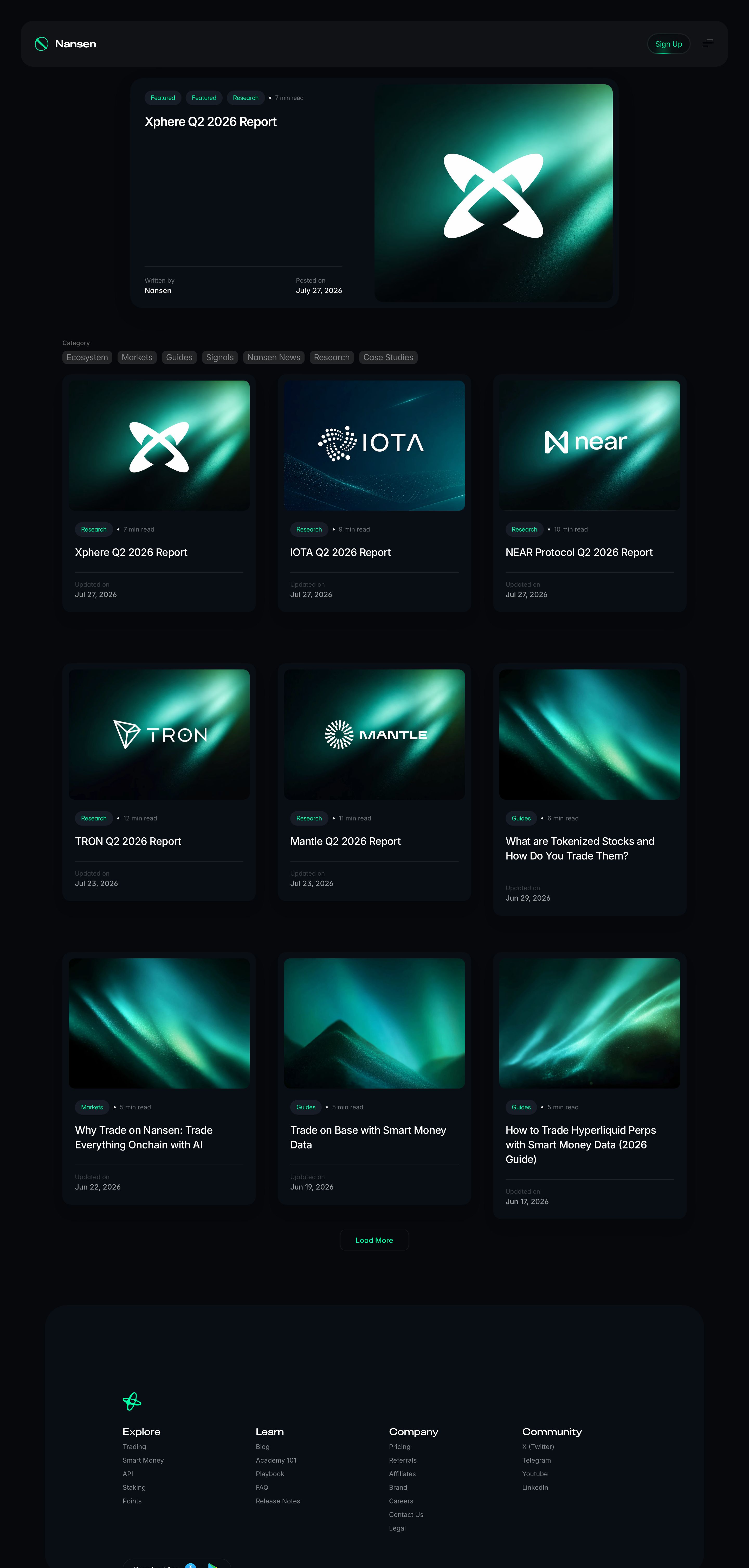 nansen.ai - Nansen AI - Blog - Desktop Screenshot