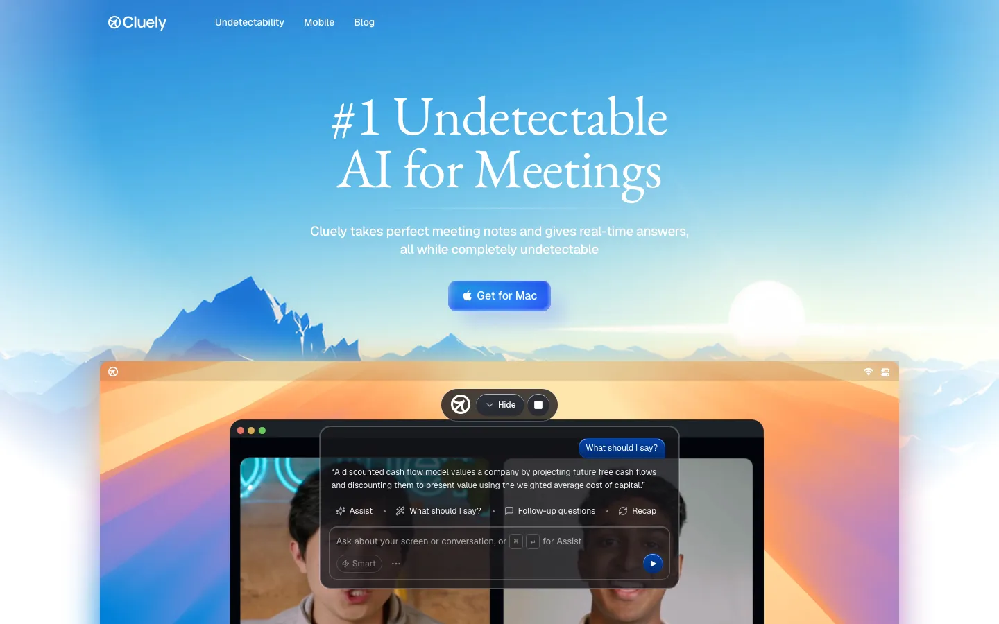 cluely.com - Landing Screenshot Preview