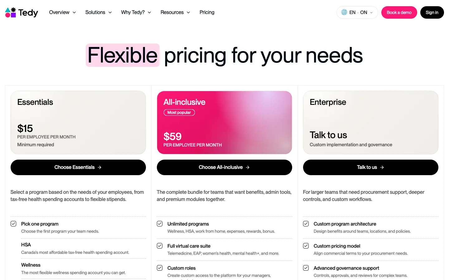 tedy.app - Pricing Screenshot Preview