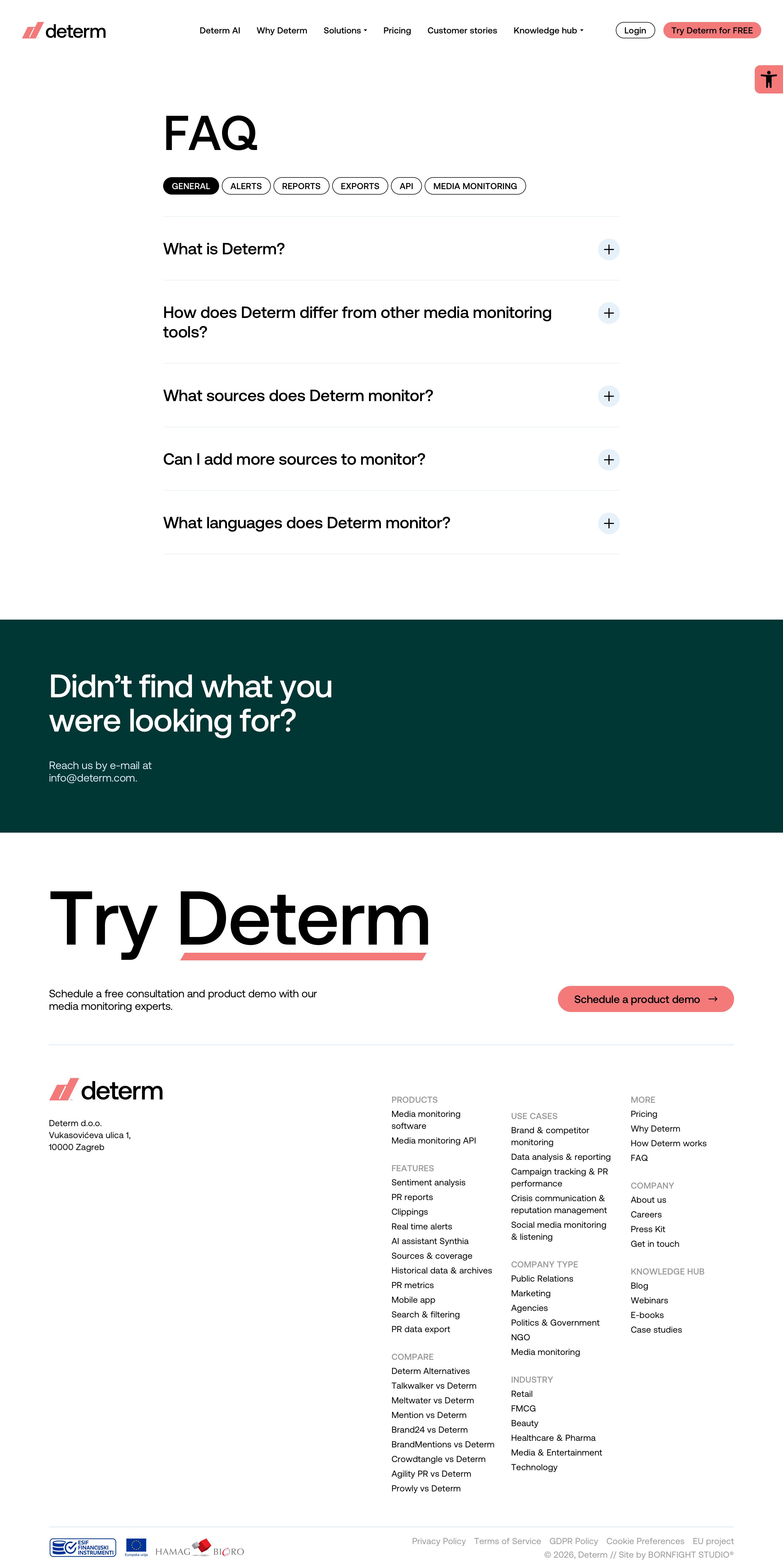 determ.com - FAQ - Determ - Desktop - Sun Aug 02 2026 09:12:13 GMT+0000 (Coordinated Universal Time) Screenshot