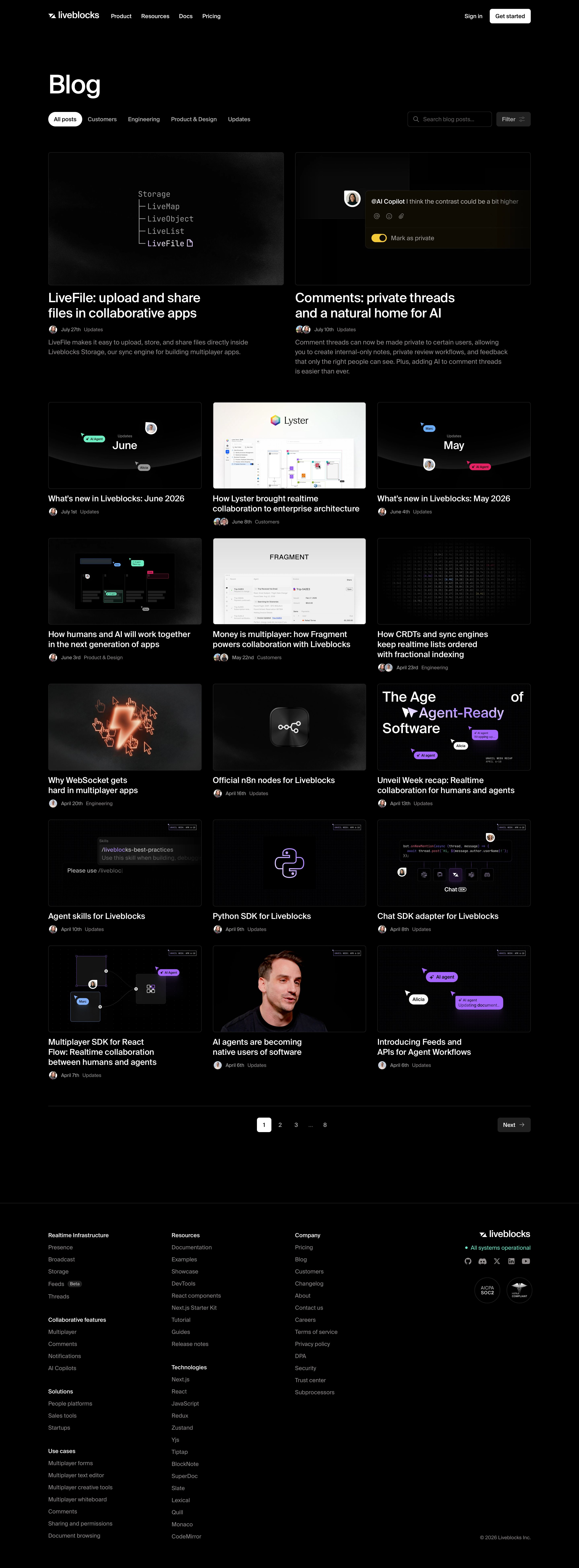 liveblocks.io - Blog | Liveblocks - Desktop - Sun Aug 02 2026 21:33:30 GMT+0000 (Coordinated Universal Time) Screenshot