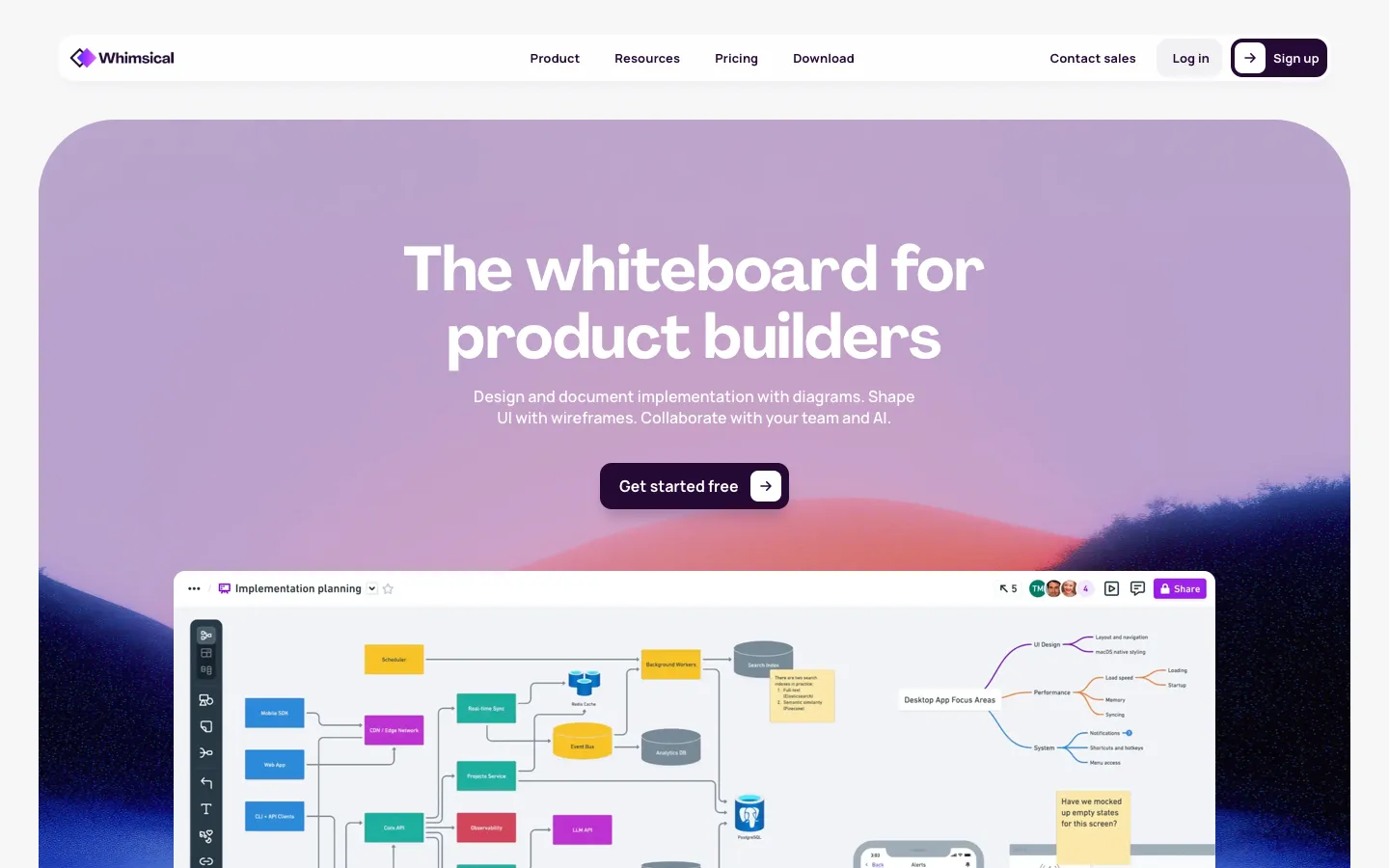 whimsical.com - Landing Screenshot Preview