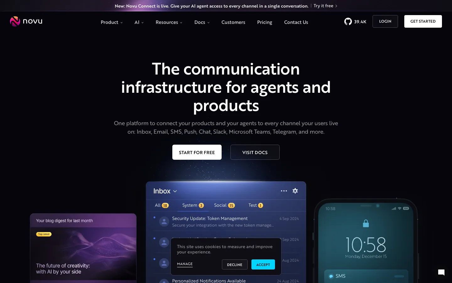 novu.co - Landing Screenshot Preview