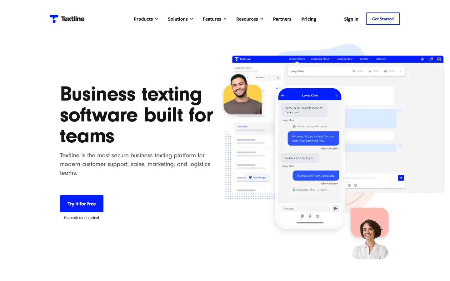 textline.com - Landing Screenshot Preview