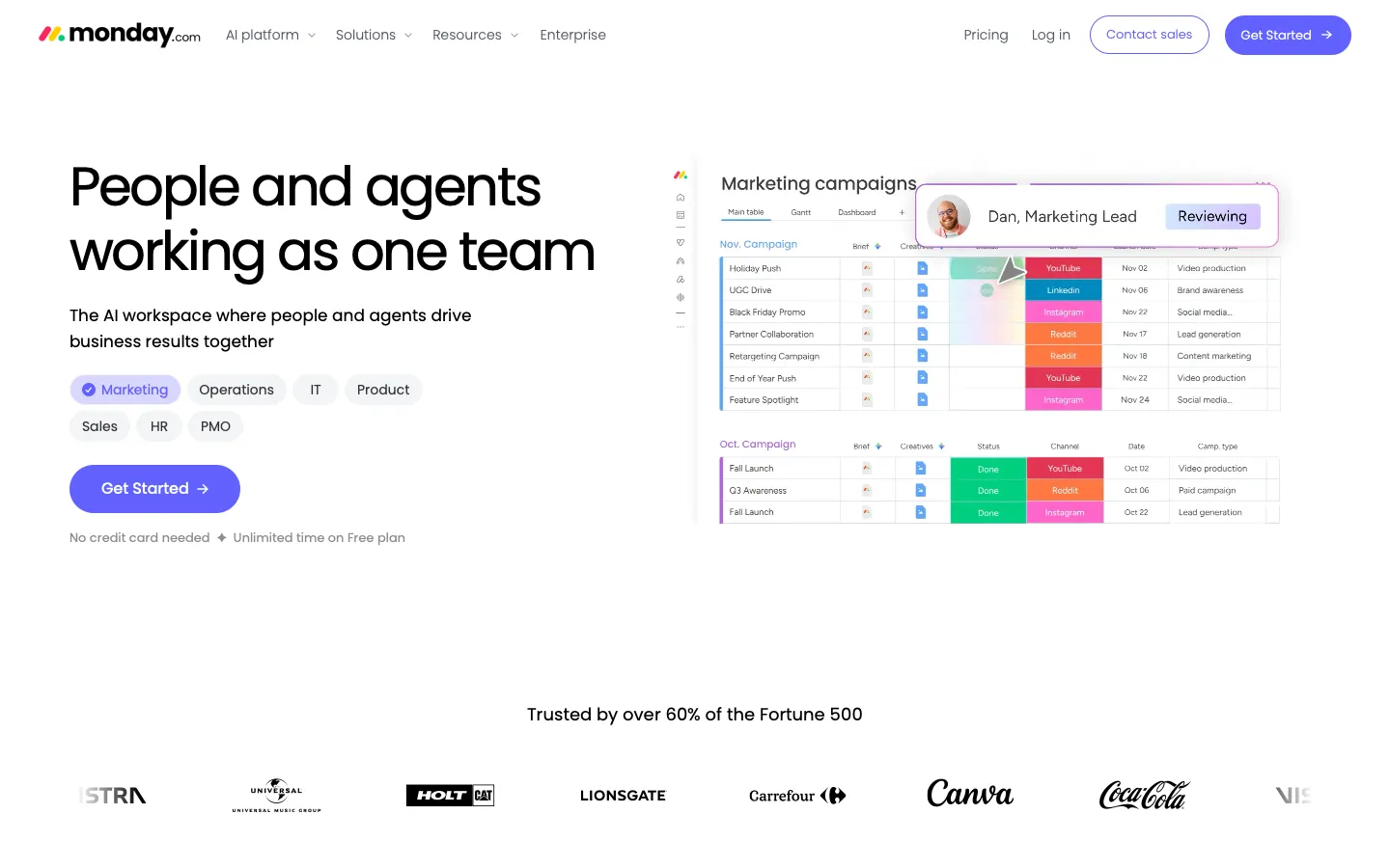 monday.com - Landing Screenshot Preview