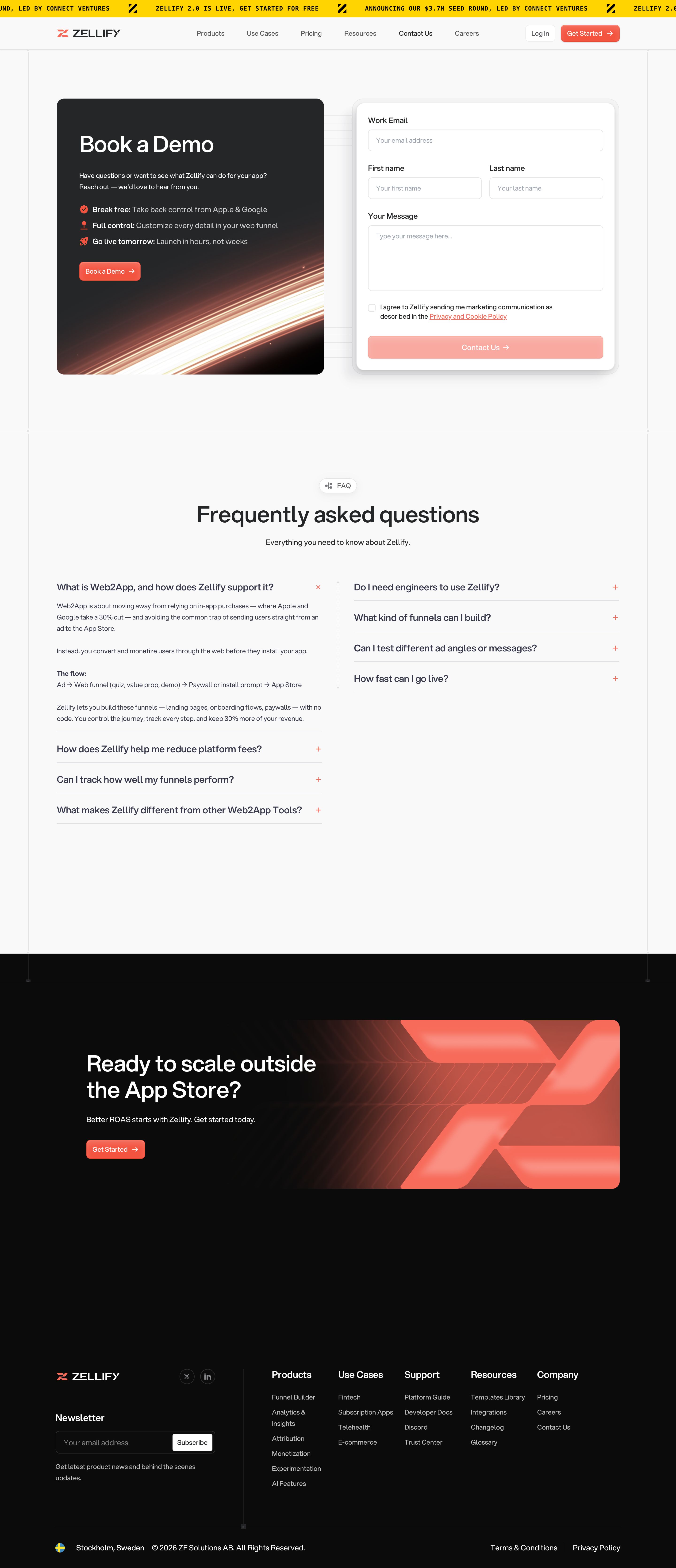 zellify.app - Contact Zellify - Get in Touch with Our Team - Desktop - Sat Aug 01 2026 23:51:24 GMT+0000 (Coordinated Universal Time) Screenshot