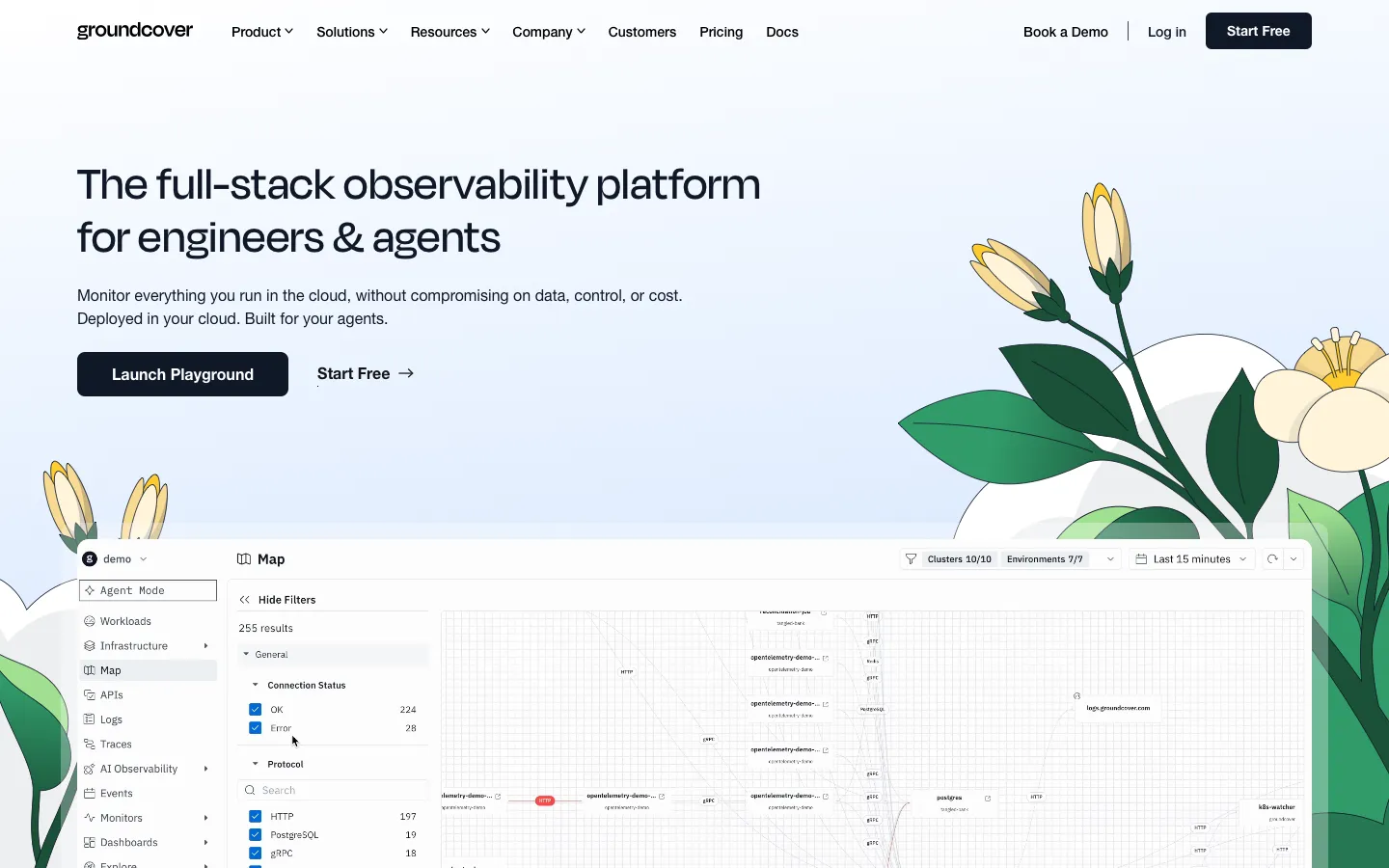 groundcover.com - Landing Screenshot Preview