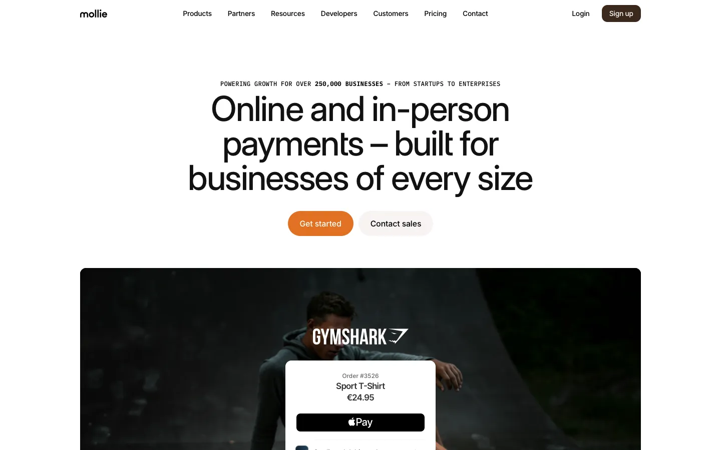 mollie.com - Landing Screenshot Preview