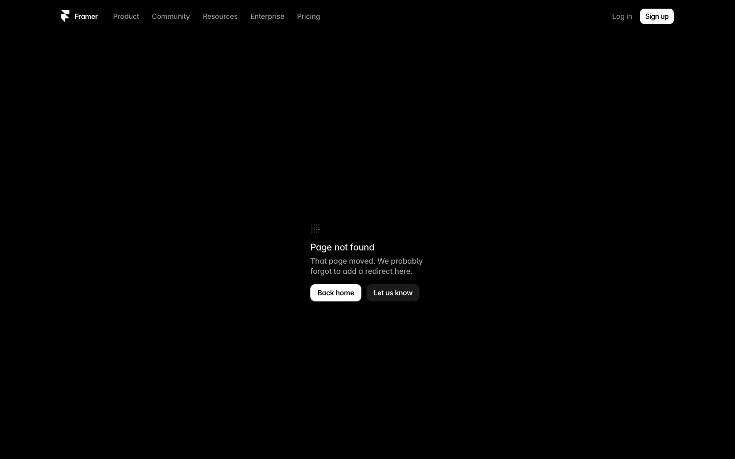 framer.com - 404 Screenshot Preview