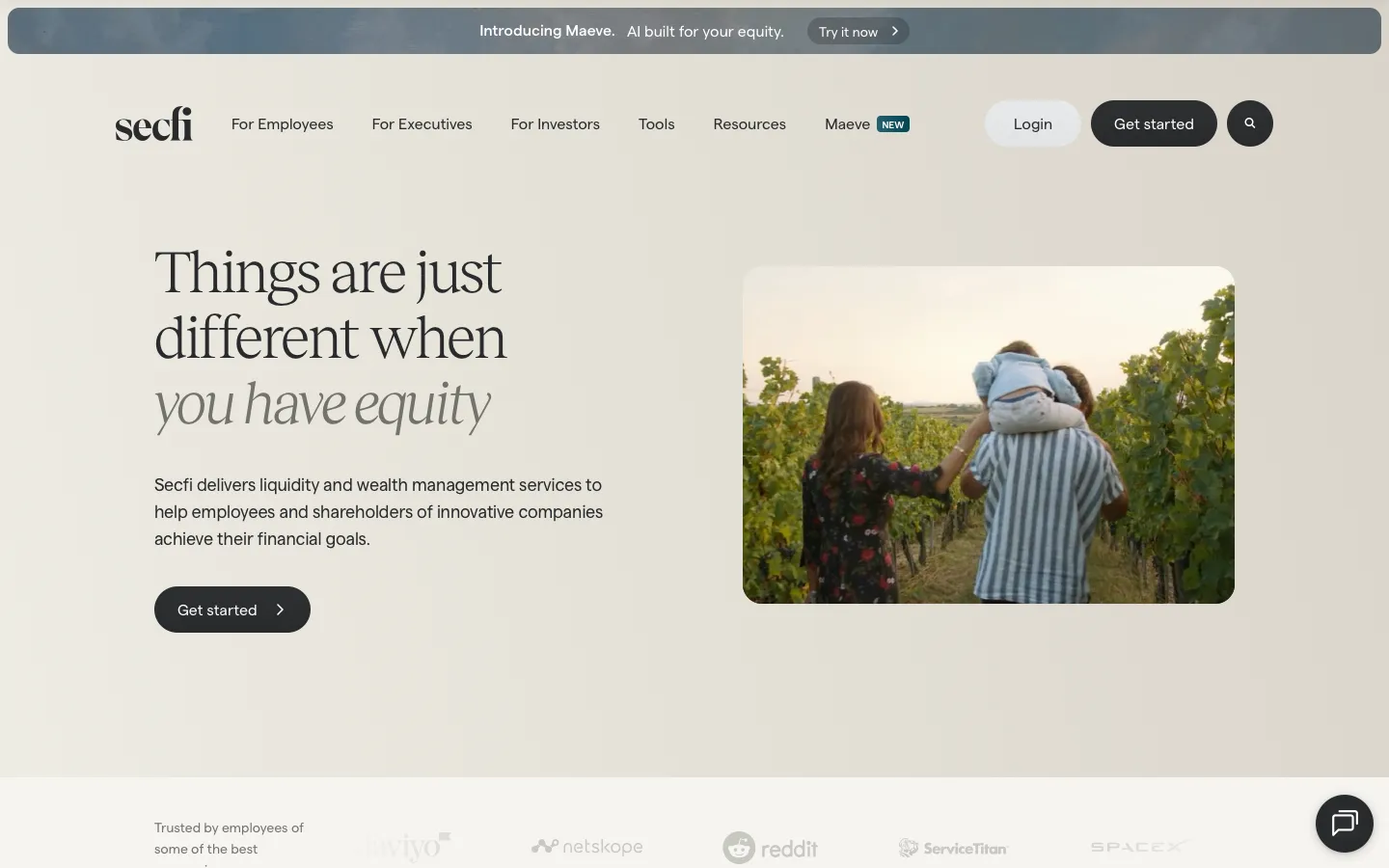 secfi.com - Landing Screenshot Preview