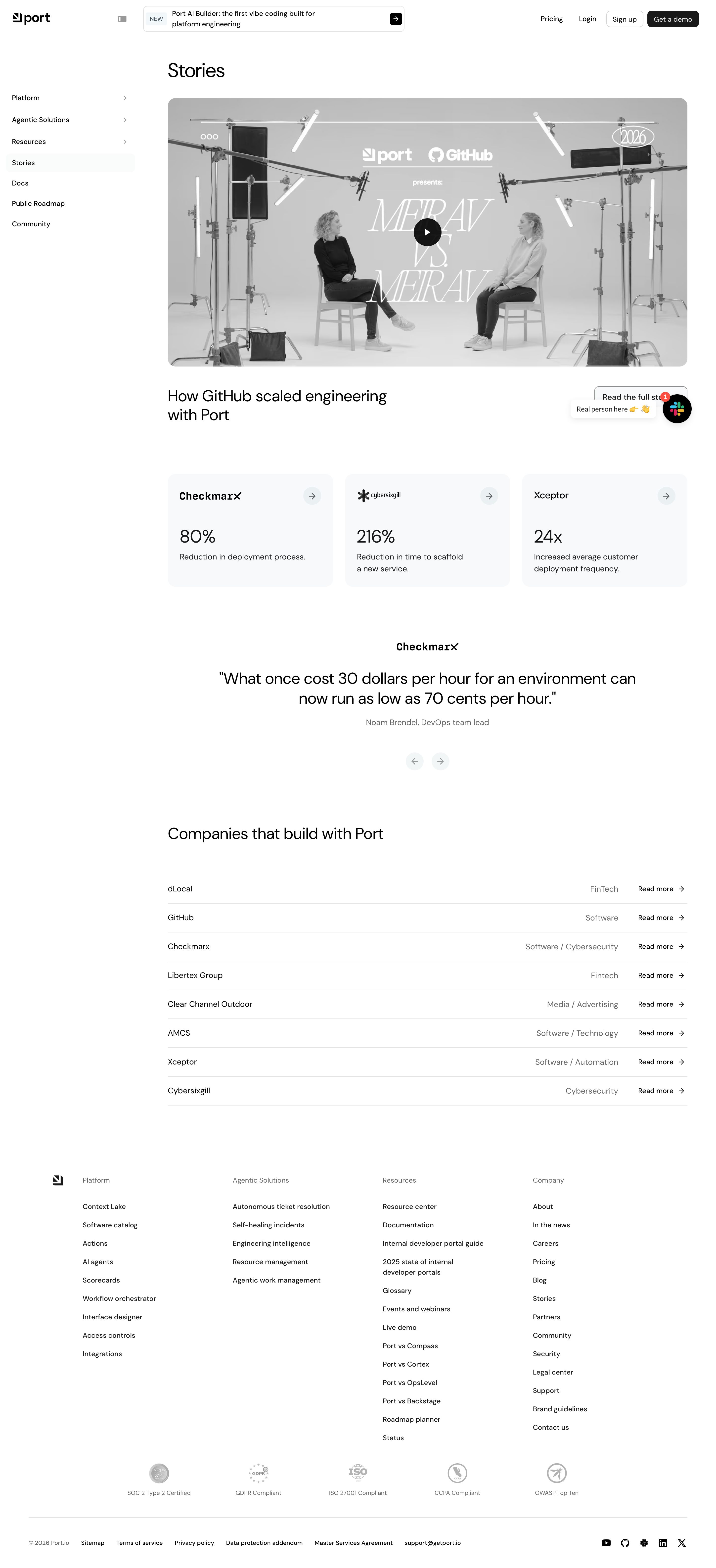 getport.io - Trusted by platform engineering leaders - Desktop - Wed Jul 29 2026 04:17:24 GMT+0000 (Coordinated Universal Time) Screenshot