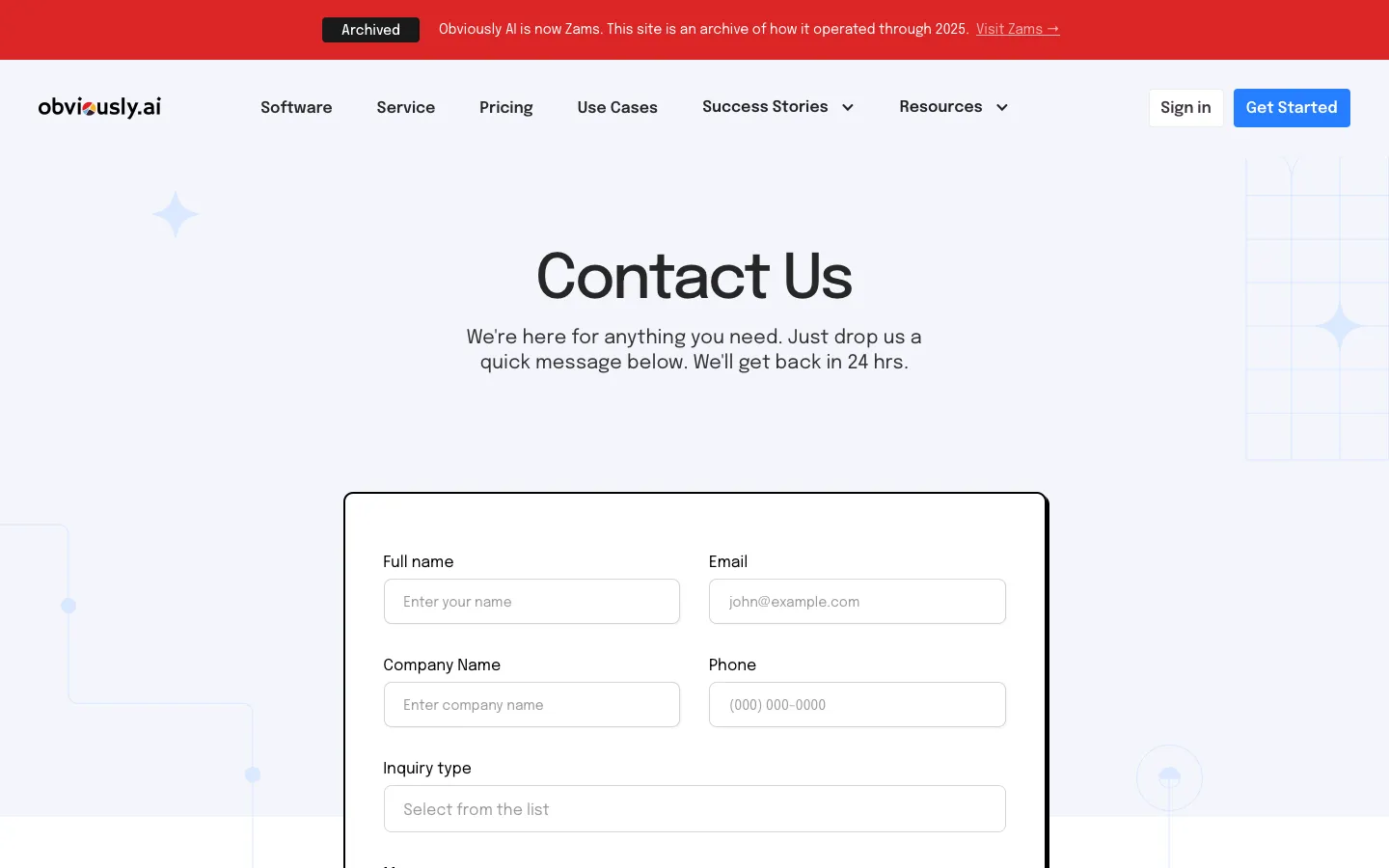 obviously.ai - Contact Screenshot Preview