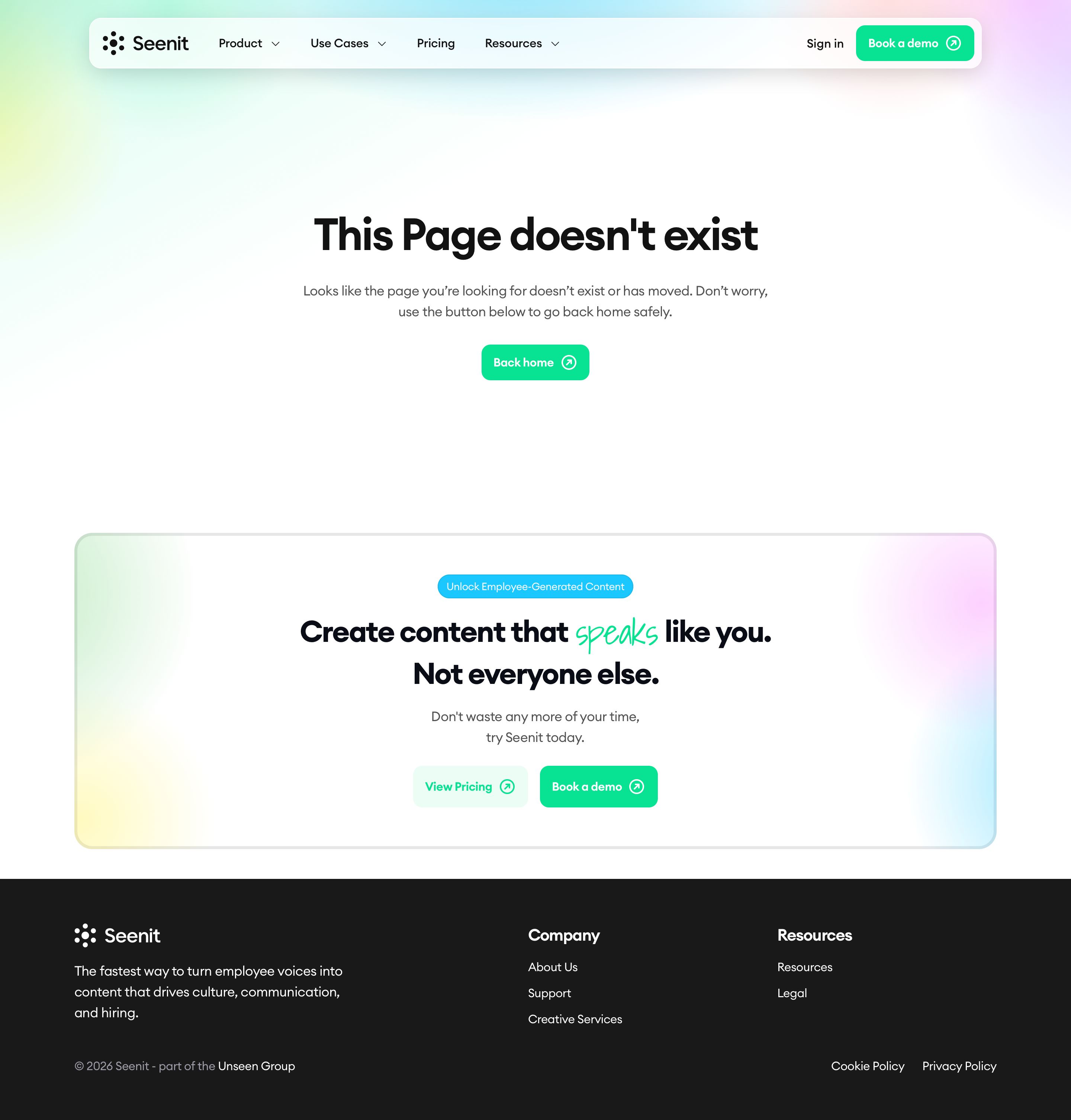 seenit.io - Seenit: Page not found - Desktop - Sun Aug 02 2026 18:43:09 GMT+0000 (Coordinated Universal Time) Screenshot