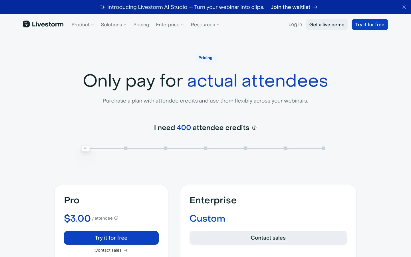 livestorm.co - Pricing Screenshot Preview