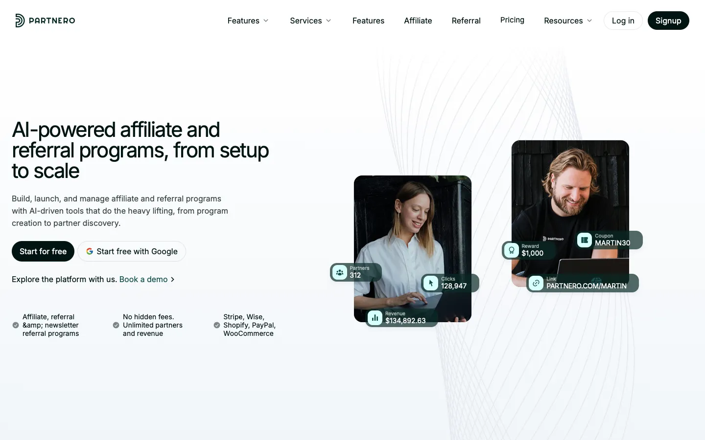 partnero.com - Landing Screenshot Preview