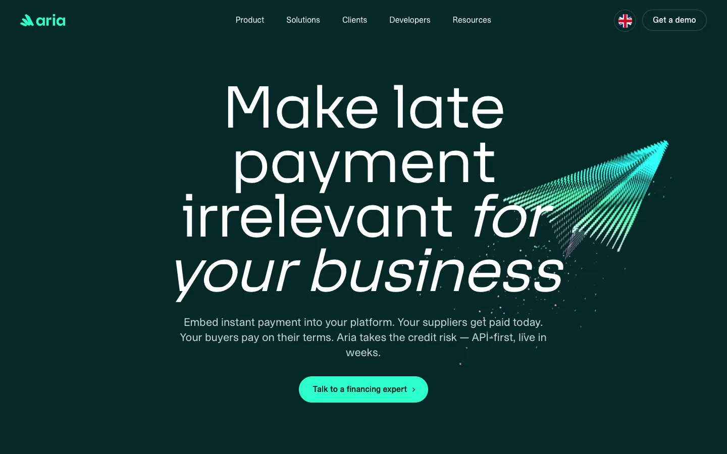 helloaria.eu - Landing Screenshot Preview
