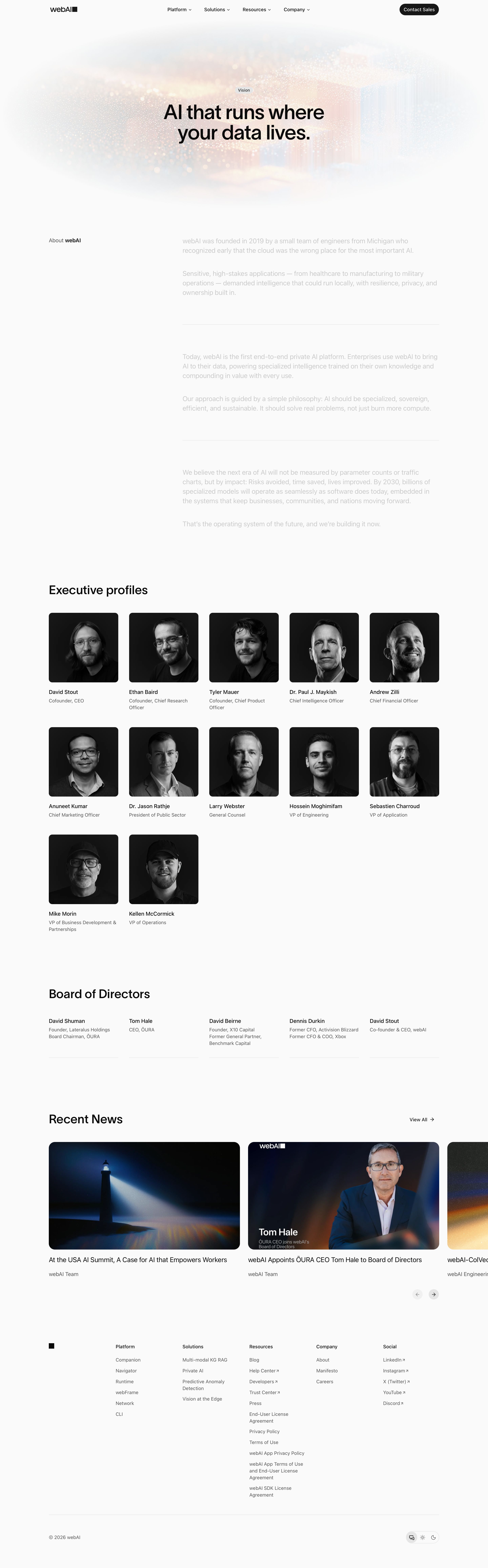 webai.com - About | webAI - Desktop Screenshot