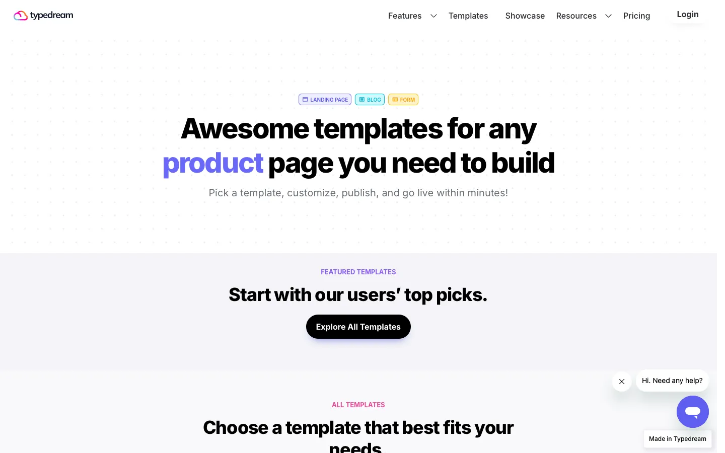 typedream.com - Templates Screenshot Preview