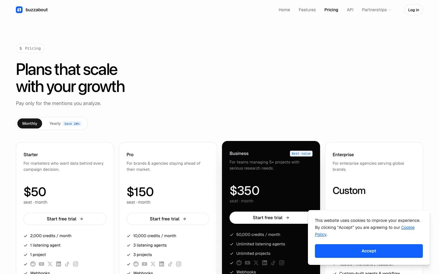 buzzabout.ai - Pricing Screenshot Preview