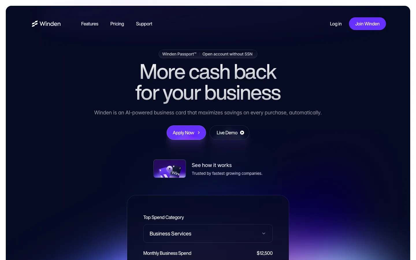 winden.co - Landing Screenshot Preview