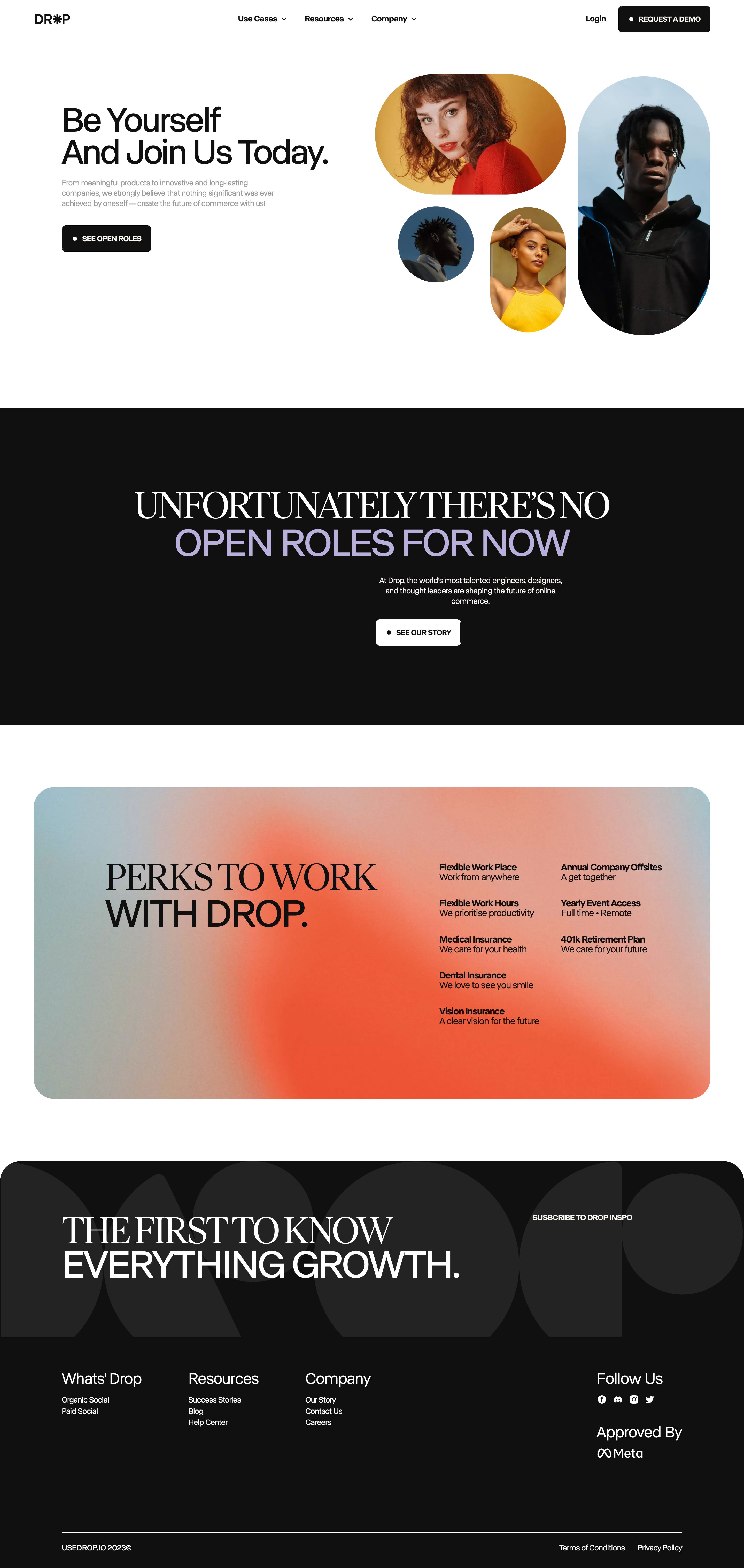 usedrop.io - Drop - Careers - Desktop - Sun Aug 02 2026 09:47:15 GMT+0000 (Coordinated Universal Time) Screenshot