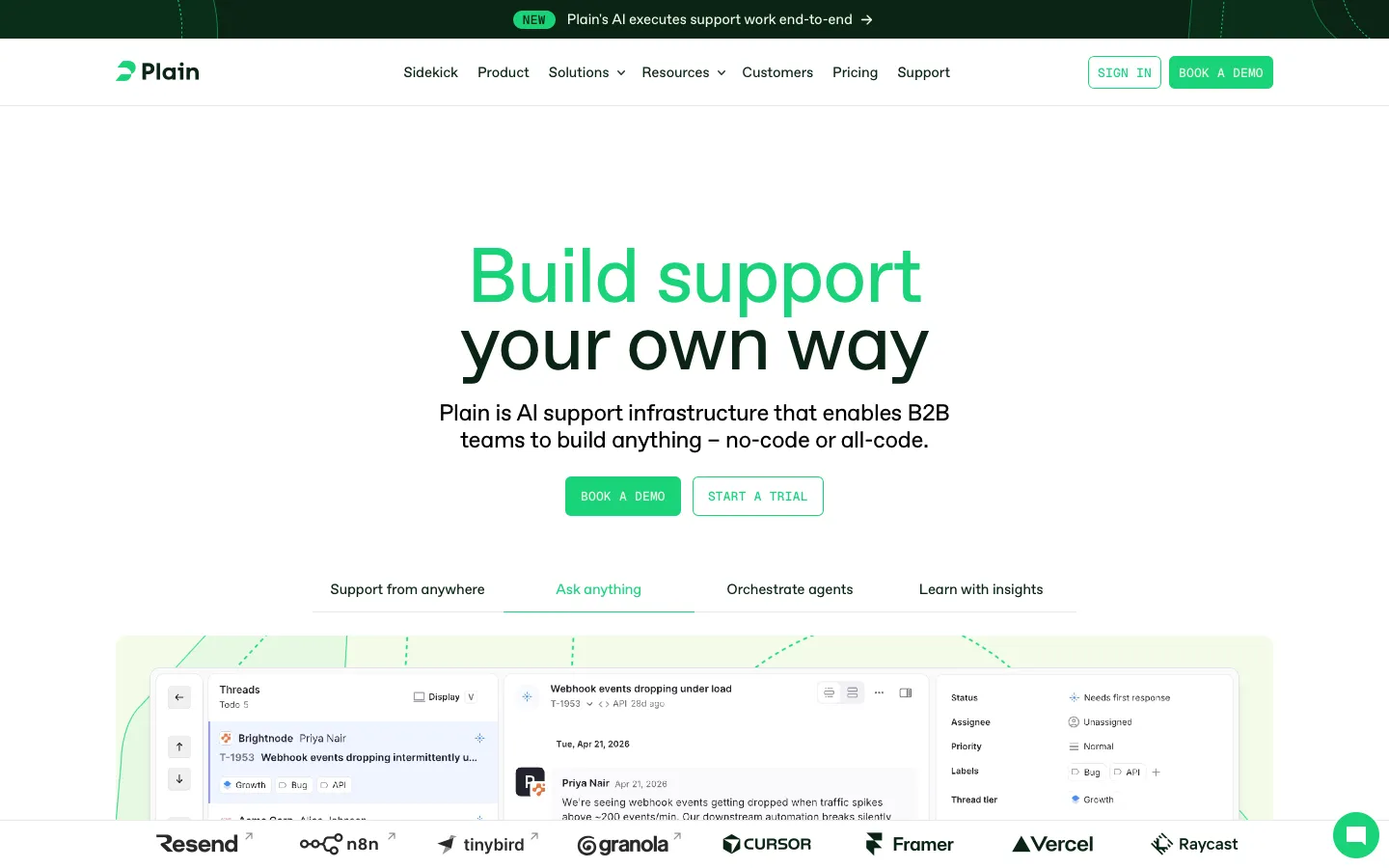 plain.com - Landing Screenshot Preview