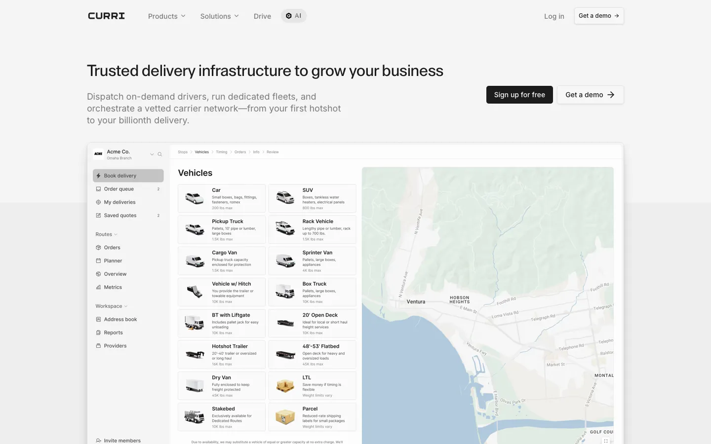 curri.com - Landing Screenshot Preview