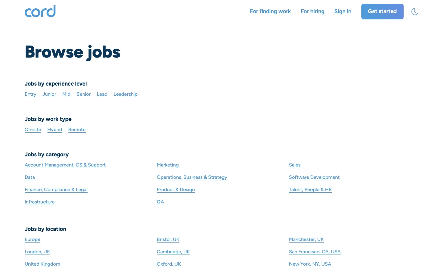 cord.com - Careers Screenshot Preview