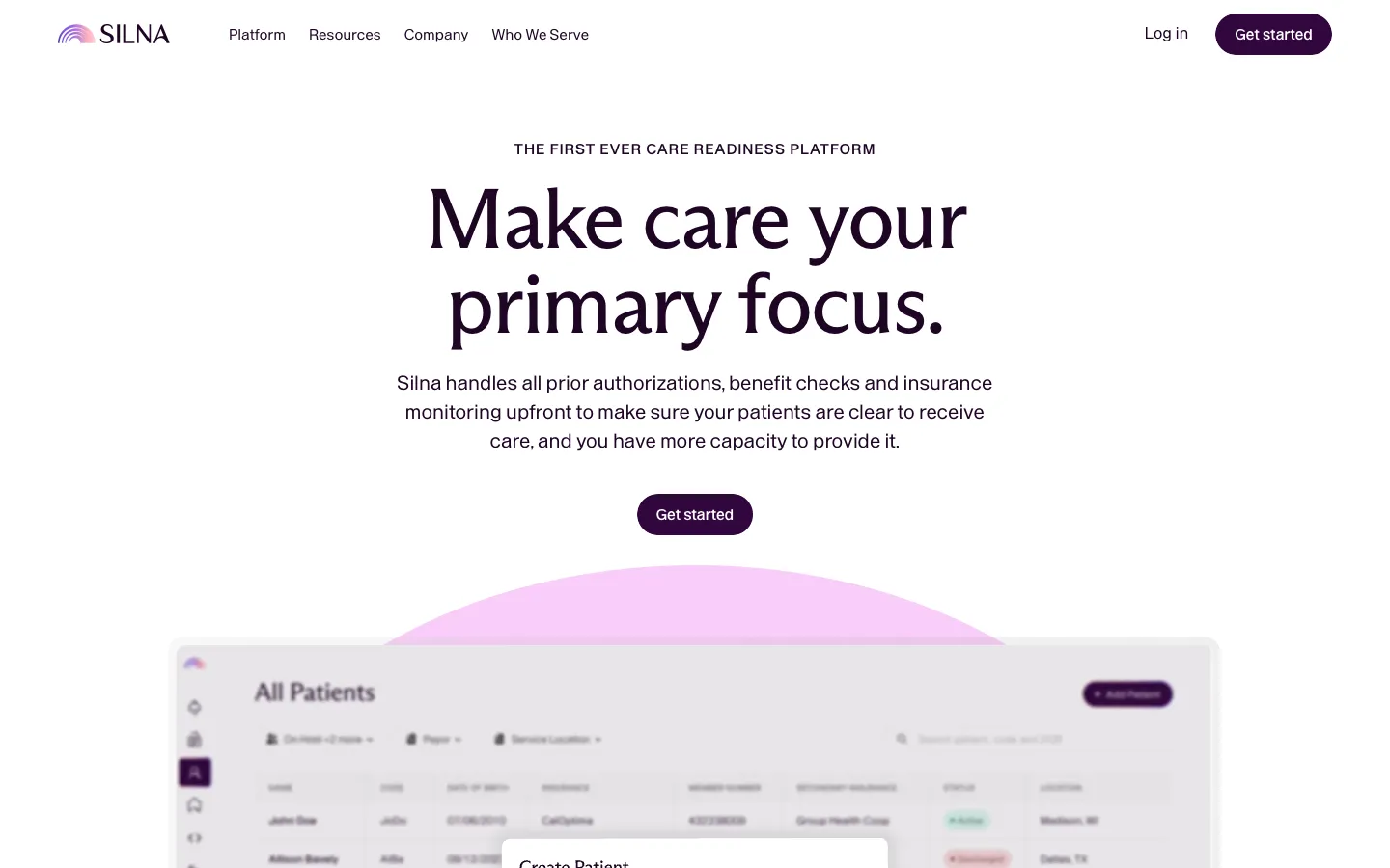 silnahealth.com - Landing Screenshot Preview