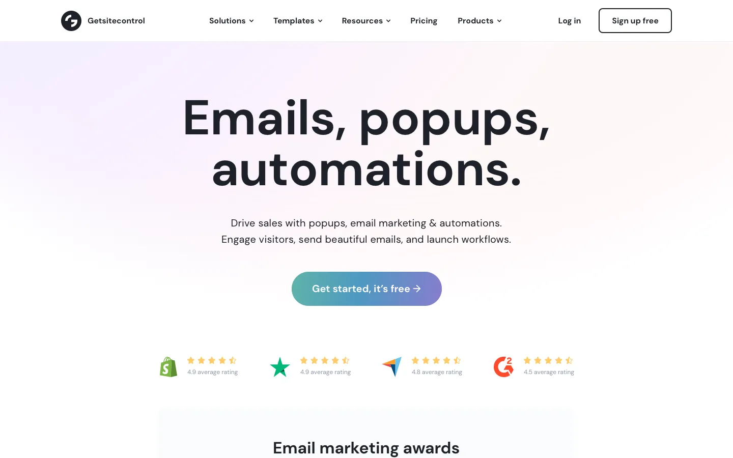 getsitecontrol.com - Landing Screenshot Preview