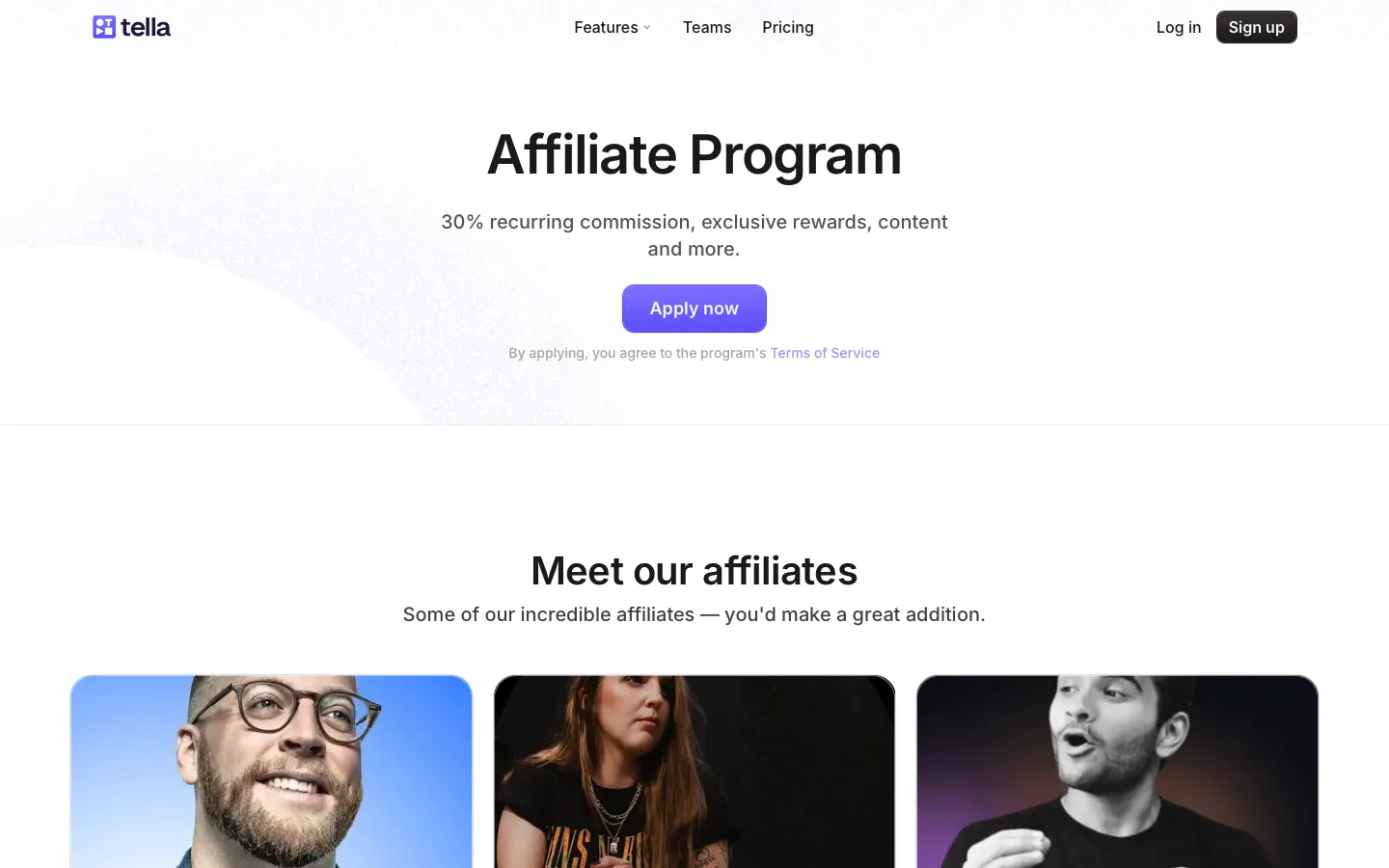 tella.tv - Affiliates Screenshot Preview