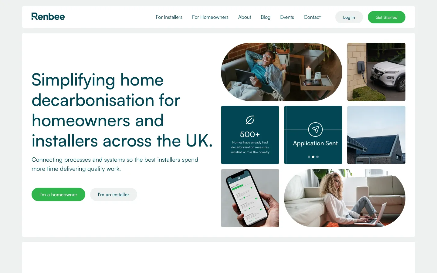 renbee.co.uk - Landing Screenshot Preview