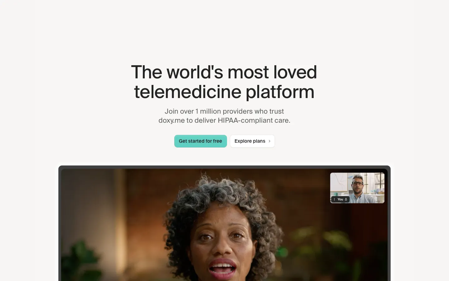 doxy.me - Landing Screenshot Preview
