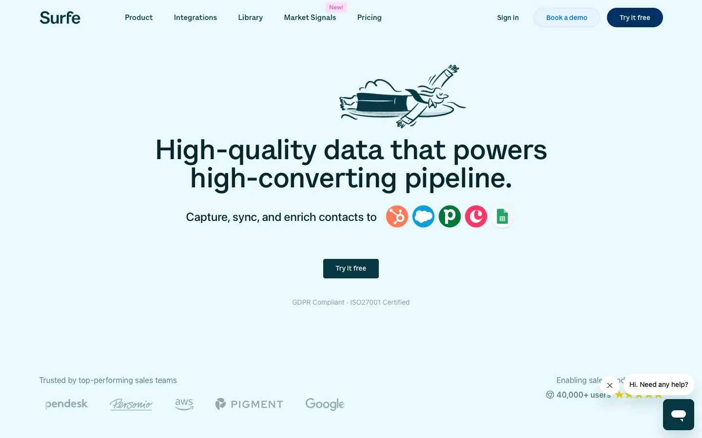 surfe.com - Landing Screenshot Preview