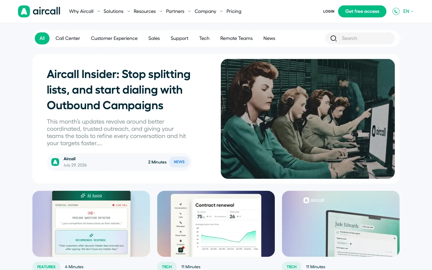 aircall.io - Blog Screenshot Preview