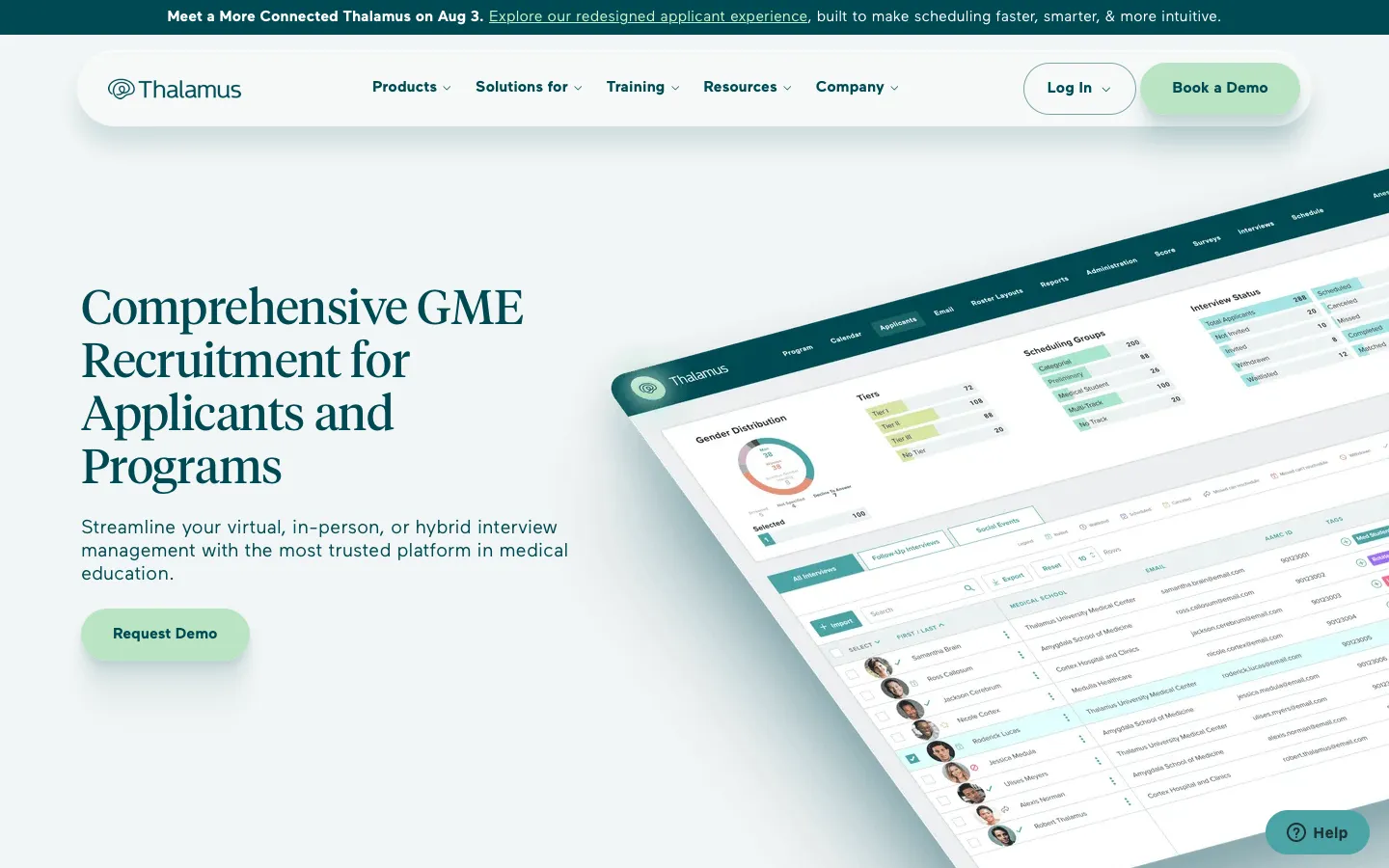 thalamusgme.com - Landing Screenshot Preview