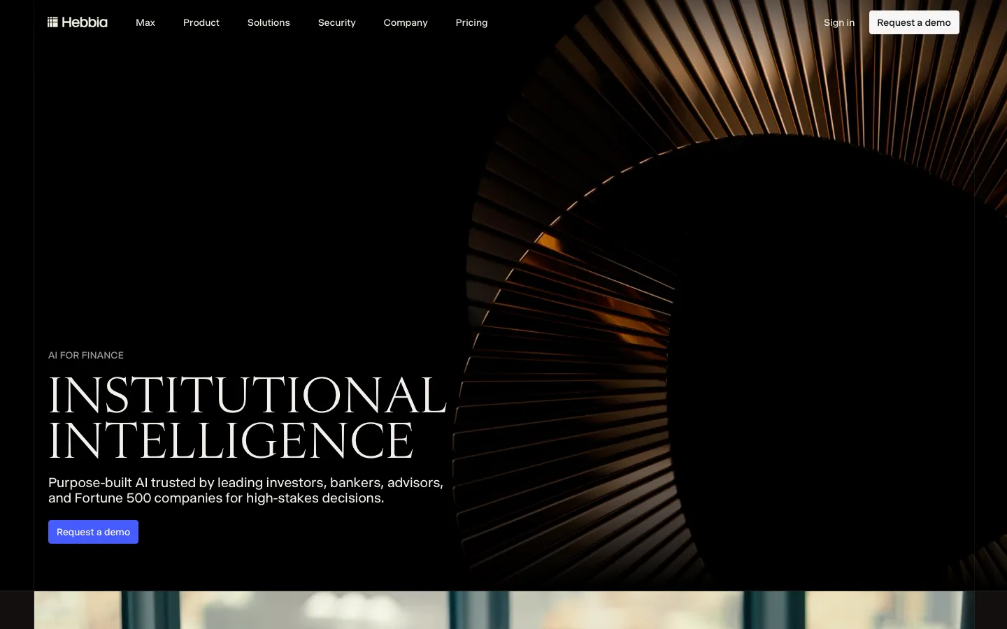 hebbia.com - Landing Screenshot Preview