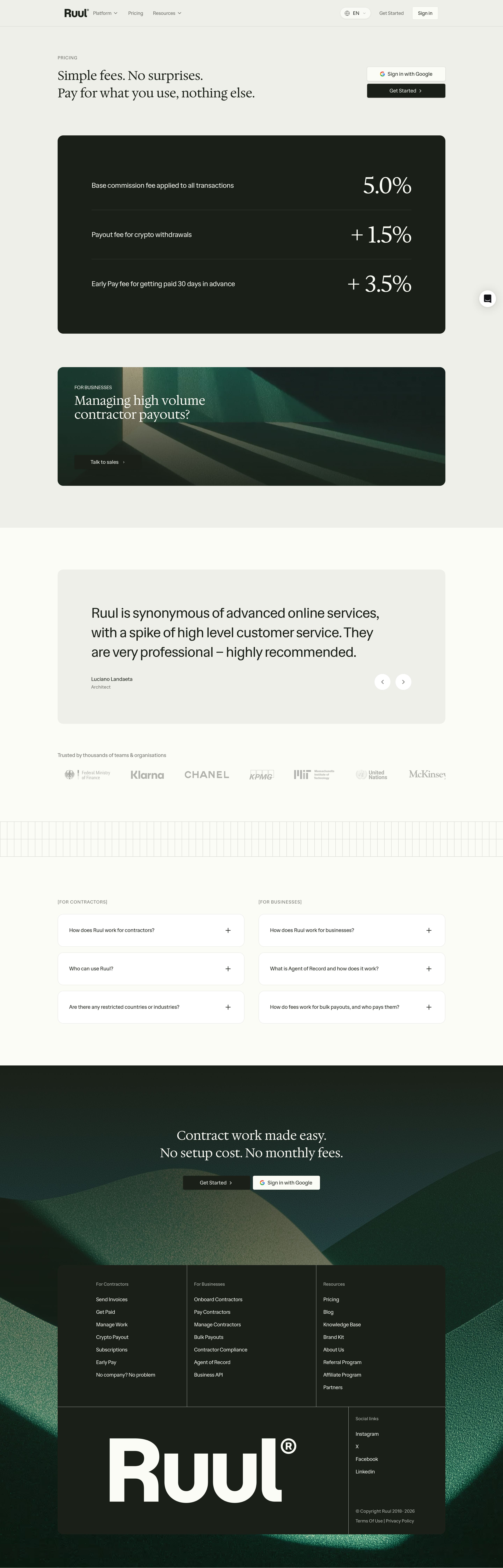 ruul.io - Pricing | Ruul - Desktop - Tue Aug 04 2026 05:14:36 GMT+0000 (Coordinated Universal Time) Screenshot