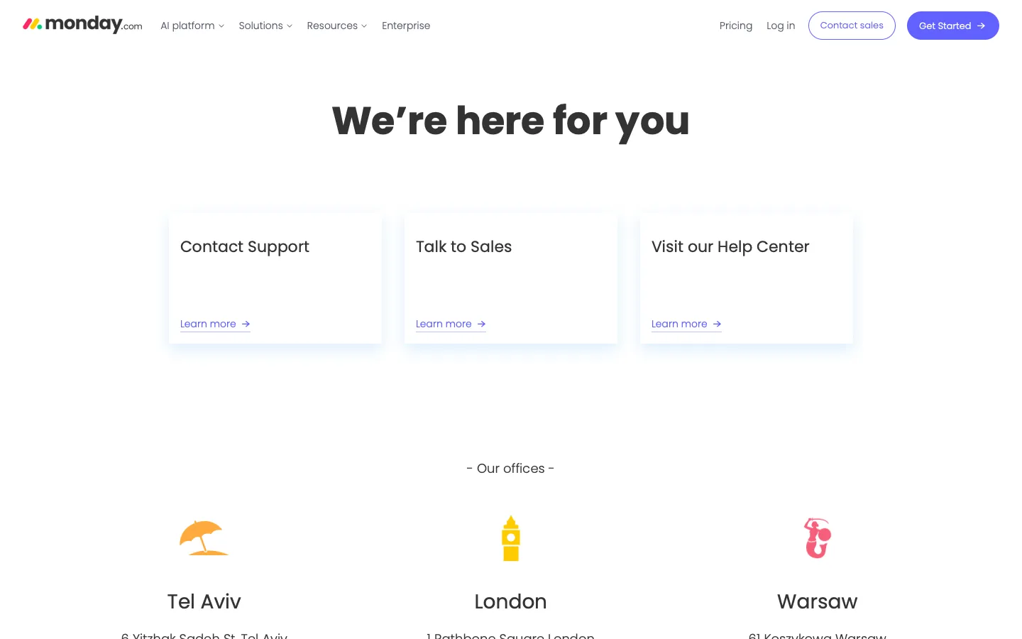 monday.com - Contact Screenshot Preview