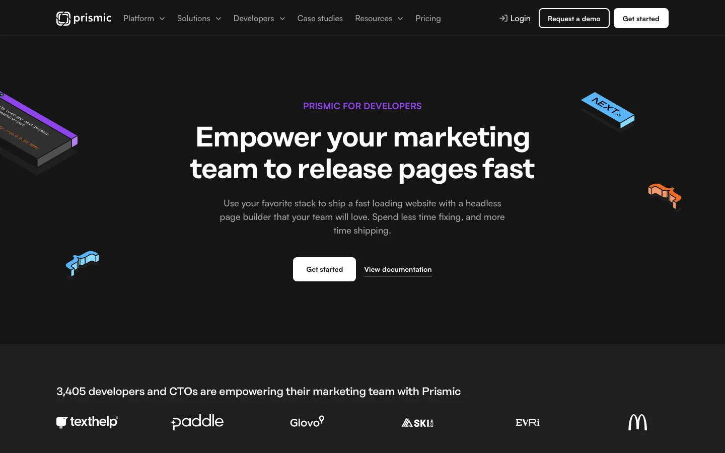 prismic.io - Product Screenshot Preview