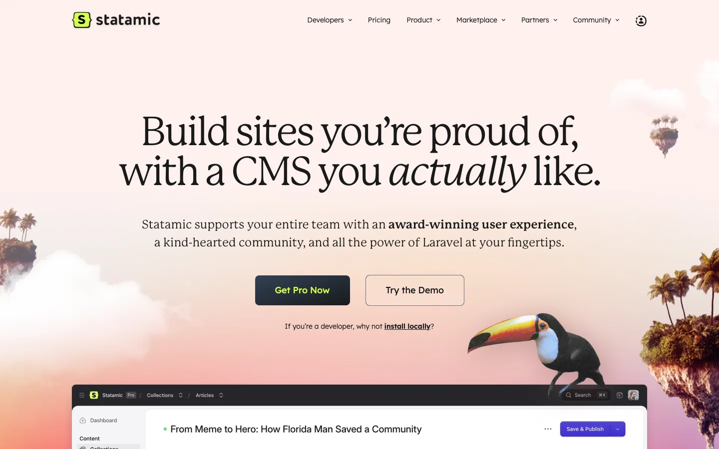 statamic.com - Landing Screenshot Preview