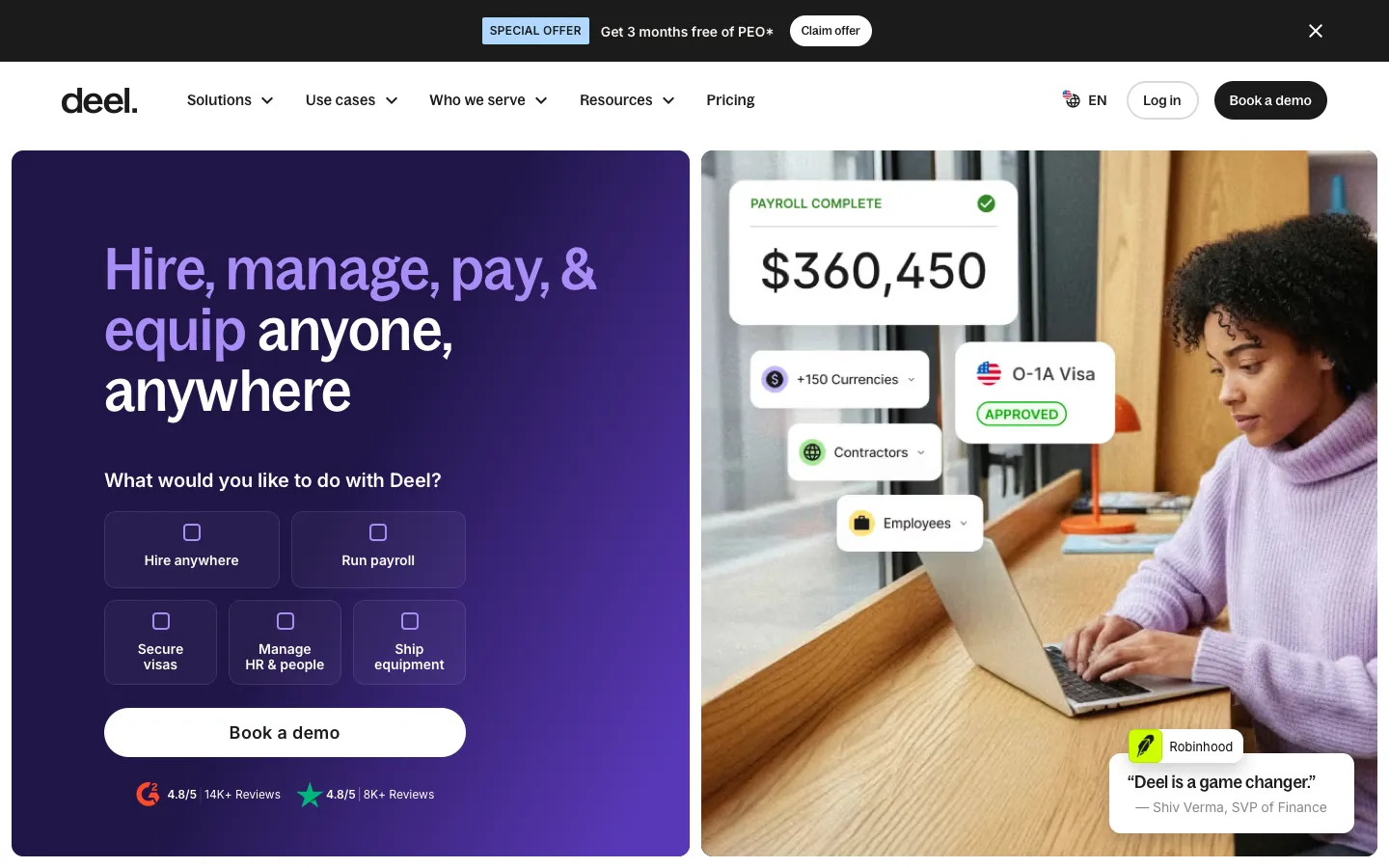 deel.com - Landing Screenshot Preview