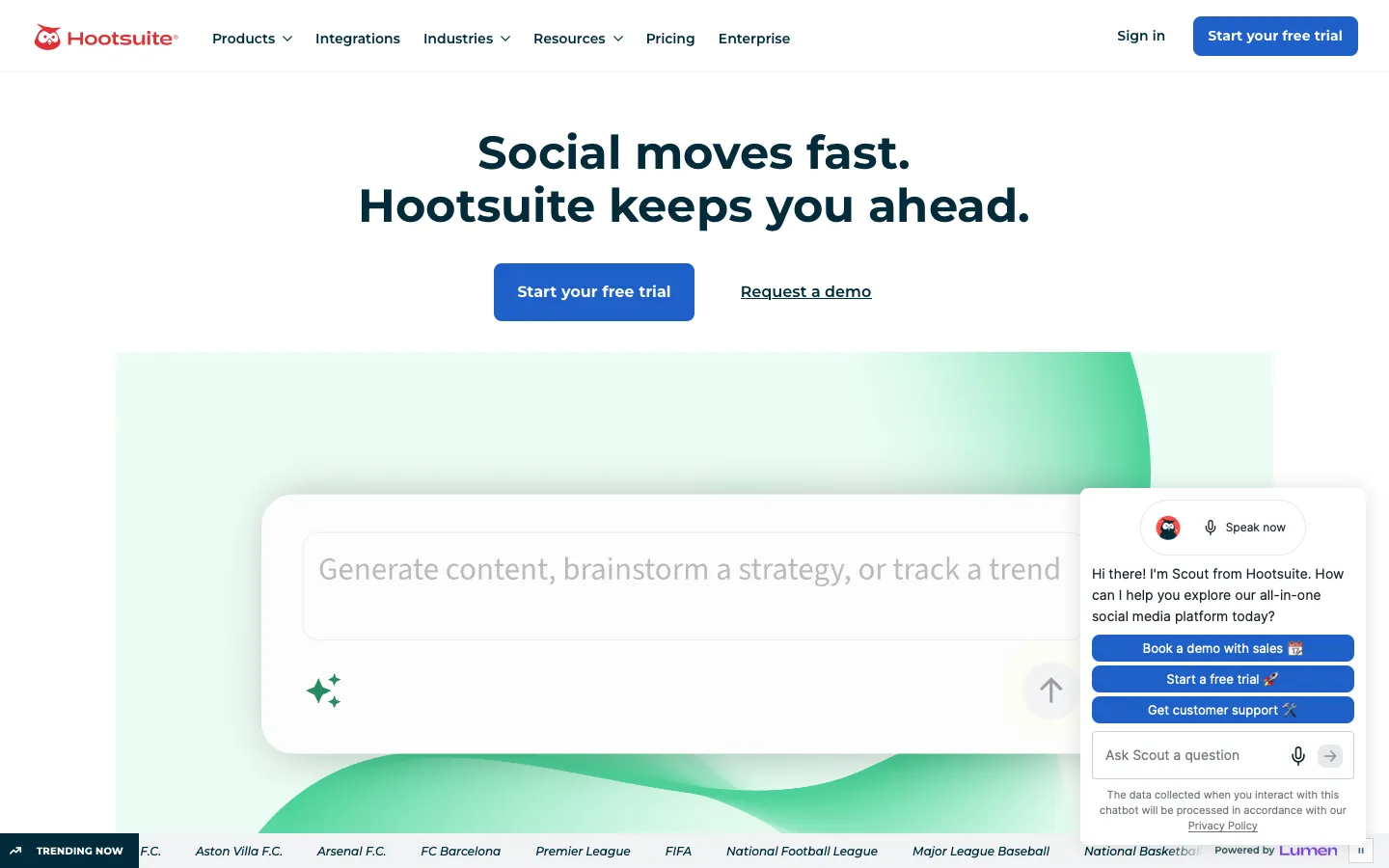 hootsuite.com - Landing Screenshot Preview