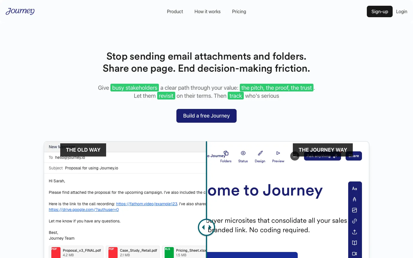 journey.io - Landing Screenshot Preview