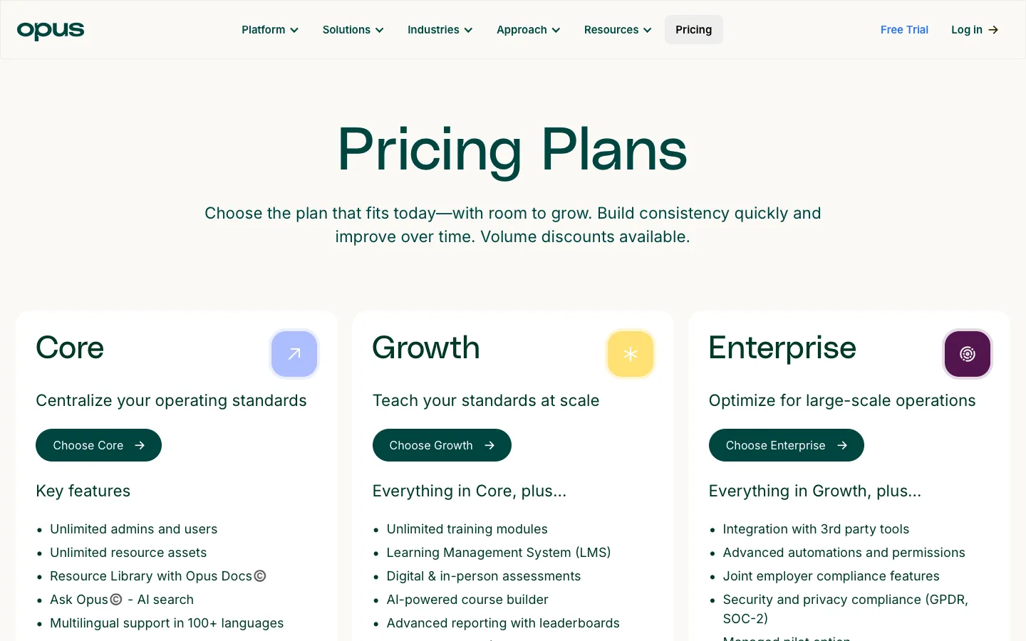 opus.so - Pricing Screenshot Preview