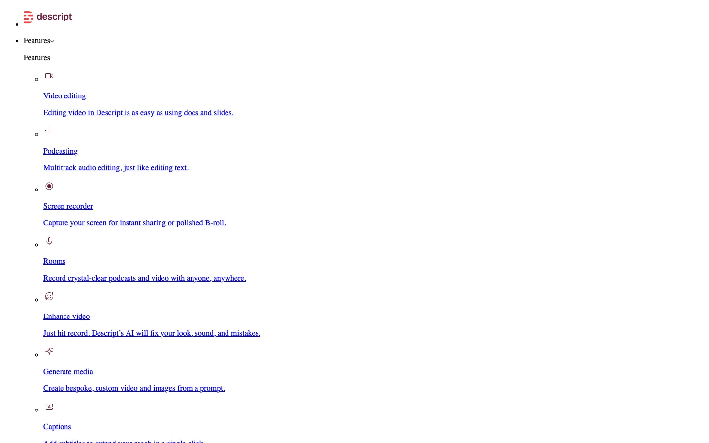descript.com - Landing Screenshot Preview