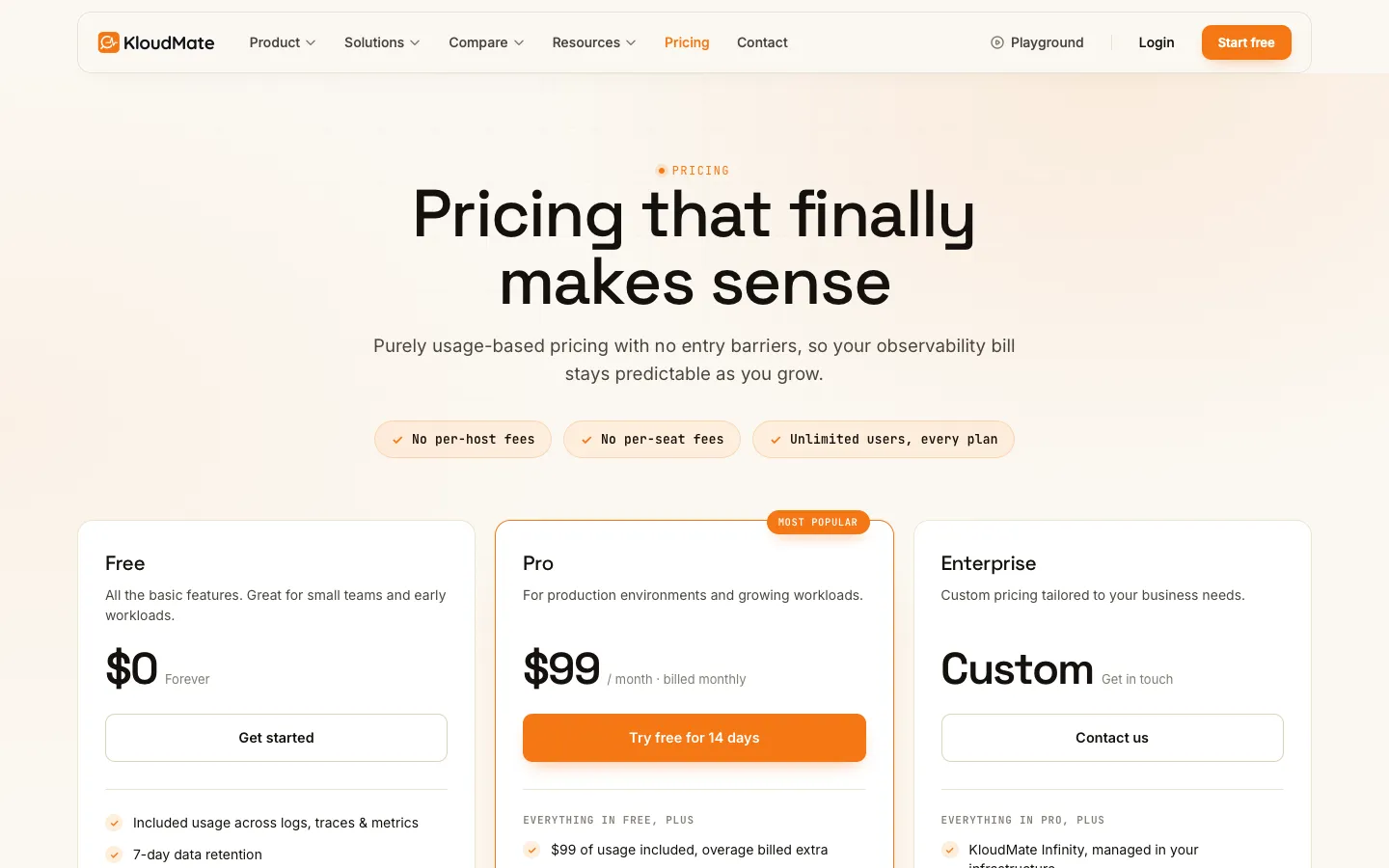 kloudmate.com - Pricing Screenshot Preview