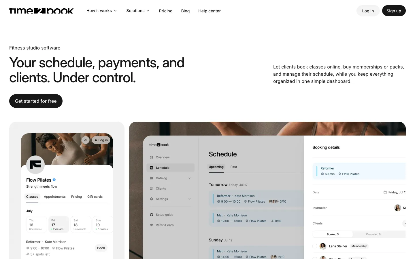 time2book.me - Landing Screenshot Preview