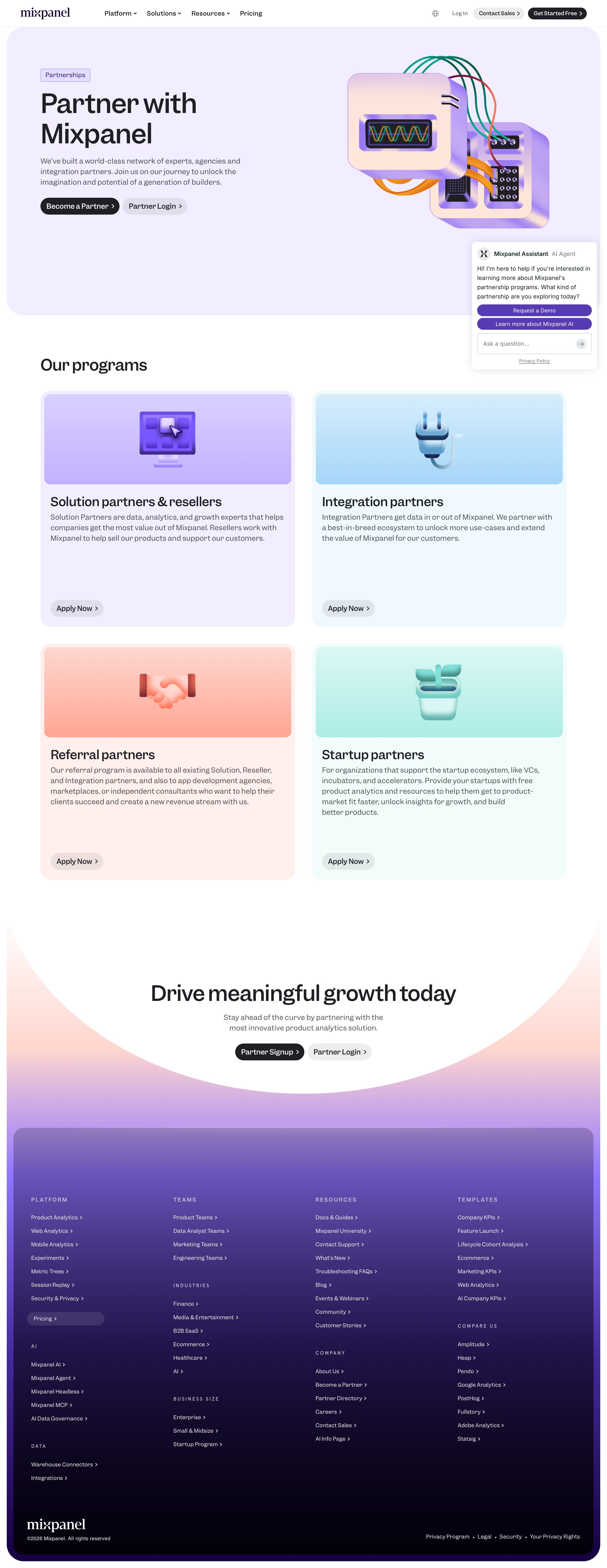 mixpanel.com - Mixpanel: Product Analytics for Mobile, Web & More - Desktop Screenshot