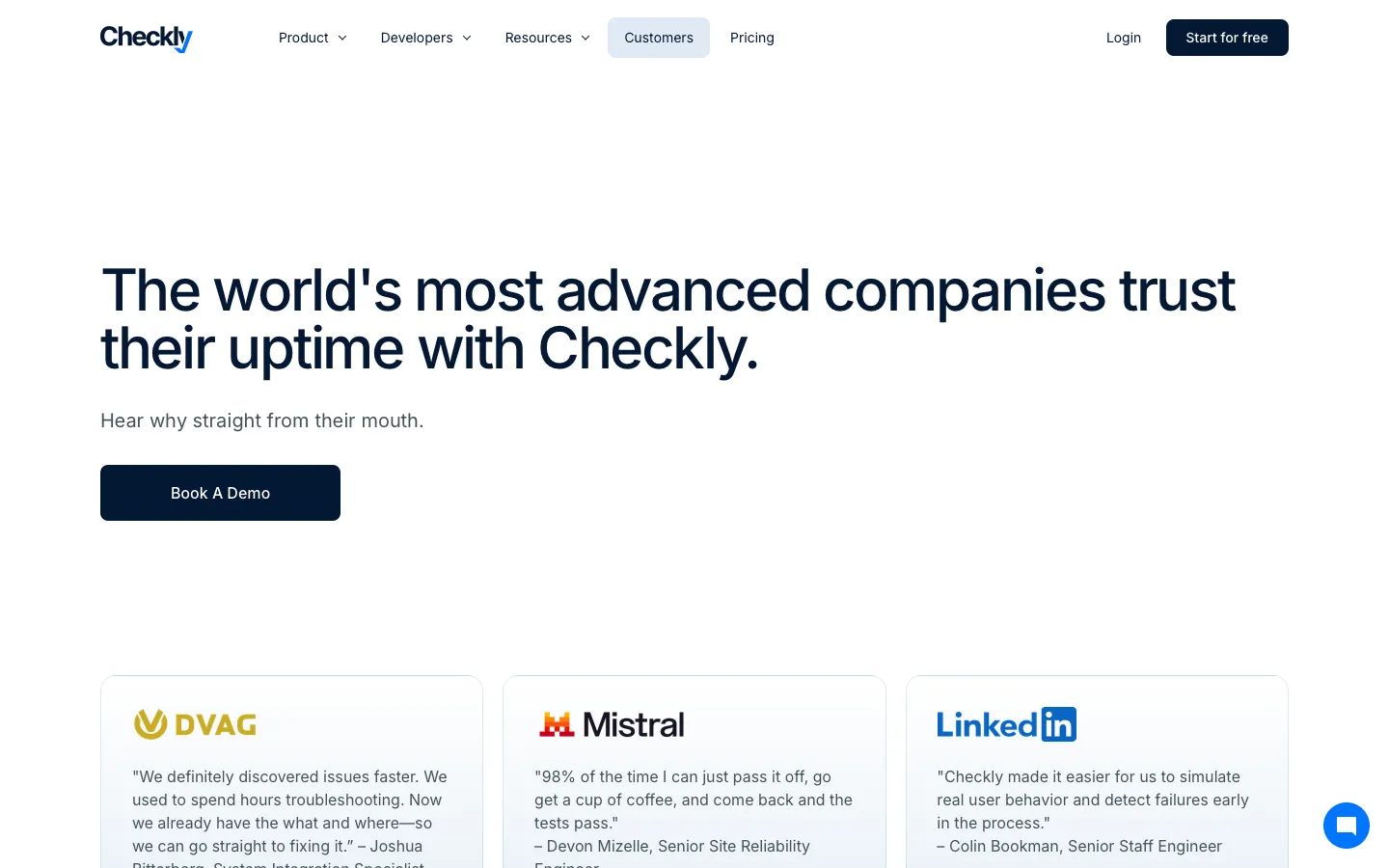 checklyhq.com - Customers Screenshot Preview